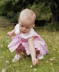California Cryobank - Baby Girl Picking Flowers