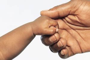 California Cryobank - Dad and Baby Hands