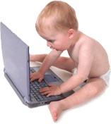 Baby with laptop